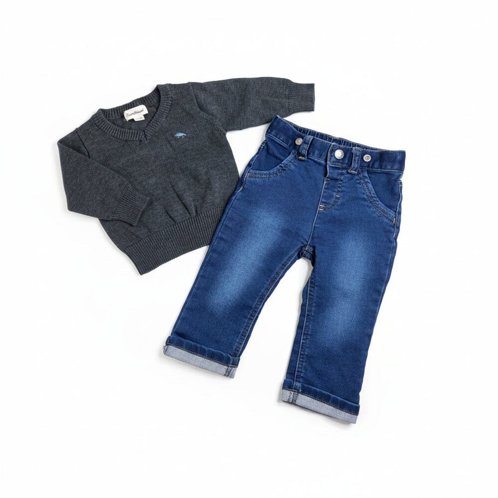 Preloved Cozy Jeans and Sweater Set